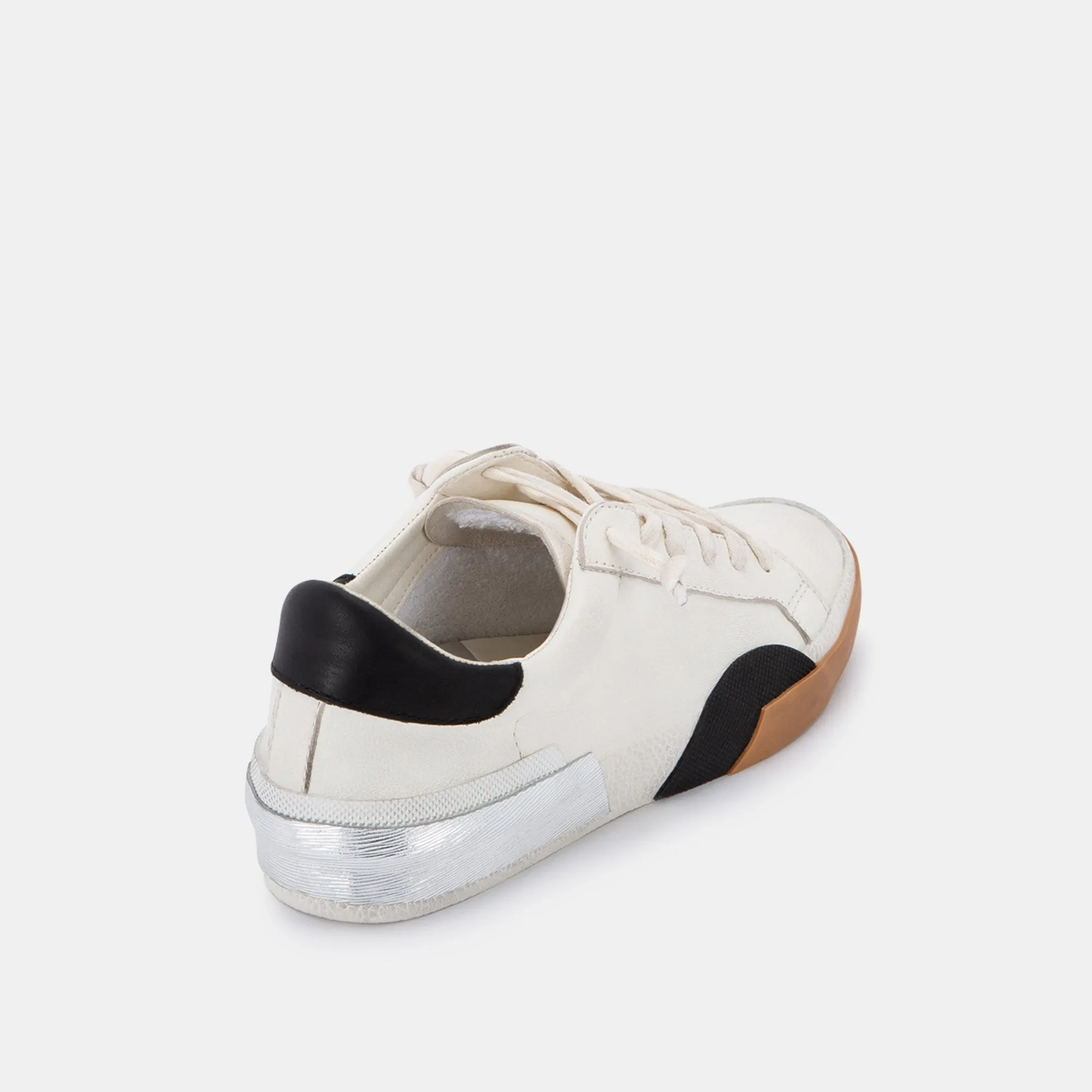 ZINA SNEAKERS WHITE BLACK LEATHER - re:vita